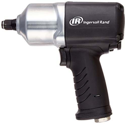 Ingersoll Rand Edge Series EB2125X 1/2" Composite Air Impact Wrench, 690 ft lbs Max Reverse Torque, Lightweight, One Hand Forward/Reverse Switch, Black Silver