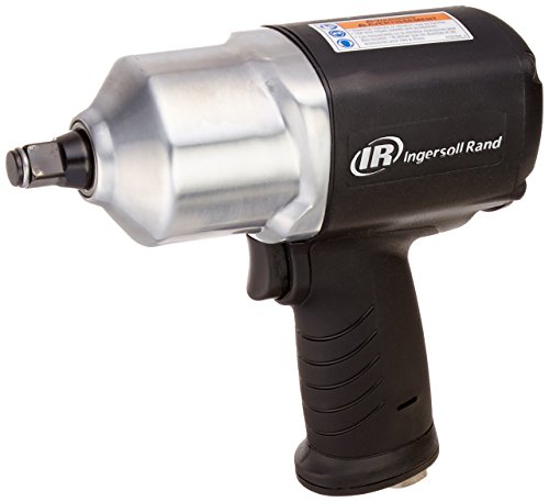 Ingersoll Rand Edge Series EB2125X 1/2" Composite Air Impact Wrench, 690 ft lbs Max Reverse Torque, Lightweight, One Hand Forward/Reverse Switch, Black Silver