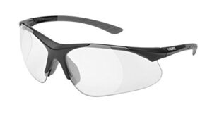 delta plus - welrx500c10 rx-500c 1.0 diopter full lens magnifier safety glasses, black frame /clear lens