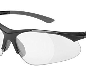 Delta Plus - WELRX500C15 RX-500C 1.5 Diopter Full Lens Magnifier Safety Glasses, Black Frame /Clear Lens