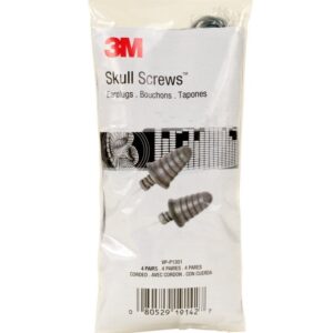 3M Skull Screws Corded Earplugs in Small Pack VP-P1301, 4 Pair/Pack