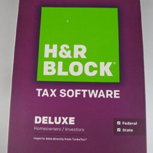 H&R BLOCK Tax Software Deluxe (Homeowner/Investor) Federal & State 2013