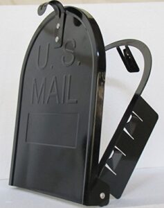 magnetic 8 inch (width) by 10 inch (height) retrofit"snap-in" mailbox door replacement - black