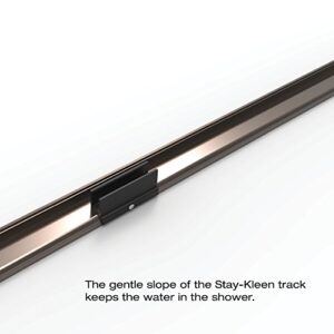 Basco Infinity Shower Door Framed Obscure Glass Sliding Door, Oil-Rubbed Bronze