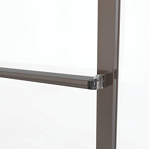 Basco Infinity Shower Door Framed Obscure Glass Sliding Door, Oil-Rubbed Bronze