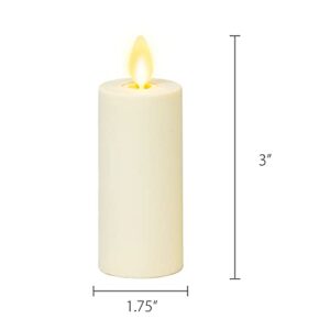 Luminara Realistic Artificial Moving Flame Votive Candle - Set of 2 - Moving Flame LED Battery Operated Lights for Christmas, Halloween - Remote Ready - Remote Sold Separately - Ivory - 1.5" x 4"