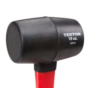 TEKTON 16 oz. Fiberglass Handle Rubber Mallet | 30603 , Black