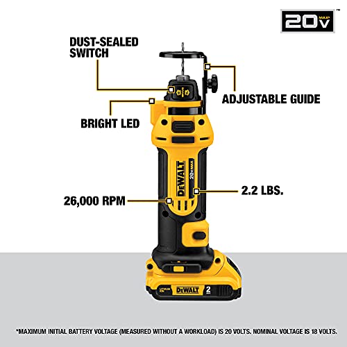 DEWALT 20V MAX* Drywall Cut-Out Tool Kit (DCS551D2)