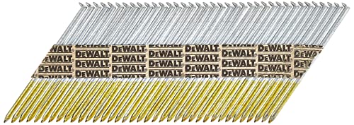 DEWALT Framing Nails, Paper Tape, 30-Degree, Smooth Shank, Galvanized, Off-Set Round Head, 3 1/4-Inch x .131-Inch, 2000-Pack (DPT-12D131GFH)