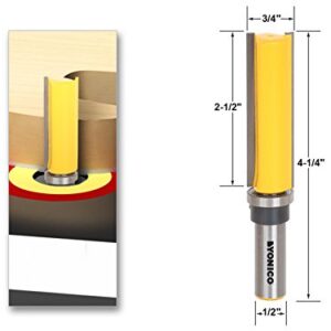 YONICO Router Bits Pattern Bit Flush Trim 3/4-Inch Diameter 1/2-Inch Shank 14130