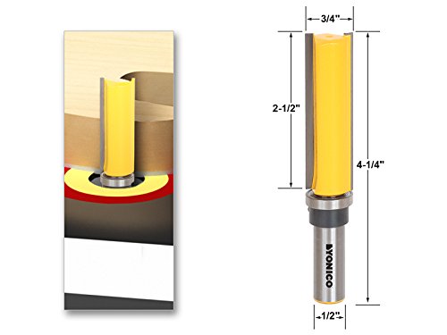 YONICO Router Bits Pattern Bit Flush Trim 3/4-Inch Diameter 1/2-Inch Shank 14130