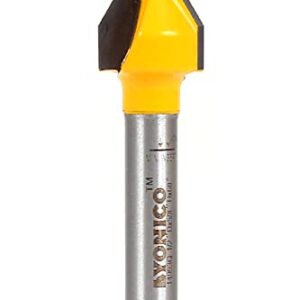 YONICO Router Bits V Groove 60 Degree X 1/2-Inch Diameter 1/4-Inch Shank 14993q