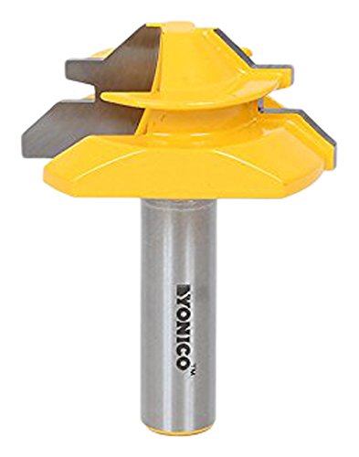 YONICO Lock Miter Router Bit 45 Degree - Up to 3/4-Inch Stock 1/2-Inch Shank 15127