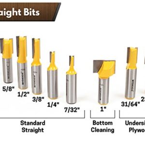 YONICO 70 Piece Set Router Bits 1/2 Shank- Tungsten Carbide Router Bit Set | Professional Wood Router Bits 17702