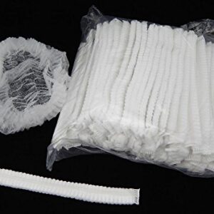 100 Disposable Mop Mob Bouffant Caps 21inch Clipped Hair Head Cover Net for Salon or Spray Tan