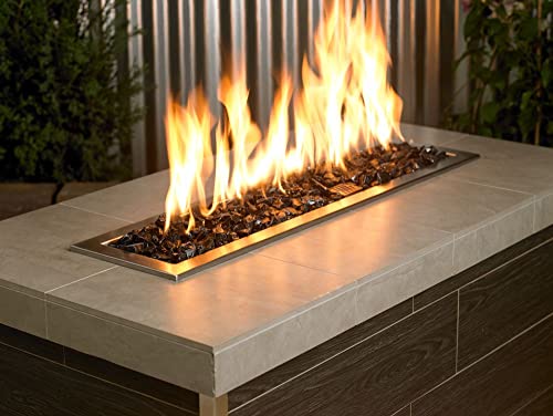 American Fireglass CG-ONYX-M-10 Medium 18-28 mm Onyx Recycled Fire Pit Glass, 10 lb