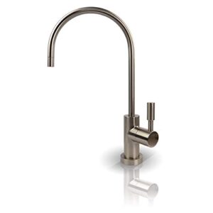 apec water systems faucet-cd-np kitchen drinking water designer faucet for reverse osmosis and water filtration systems, non-air gap lead-free, brushed nickel