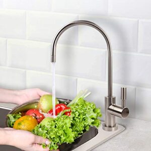 APEC Water Systems Faucet-CD-NP Kitchen Drinking Water Designer Faucet for Reverse Osmosis and Water Filtration Systems, Non-Air Gap Lead-Free, Brushed Nickel