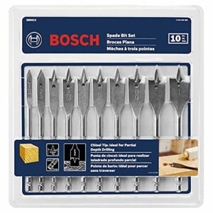 BOSCH SB0010 10-Piece Chisel-Point Spade Bit Assorted Set
