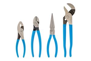 channellock hd-1 ultimate 4-piece pliers set | made in usa | forged high carbon steel | includes tongue & groove, diagonal cutting, long nose and slip joint pliers