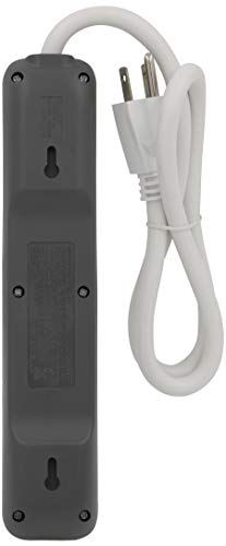 Prime Wire & Cable PB801118 6-Outlet Power Strip with 14-3 SJT 1.5-Feet Cord, White