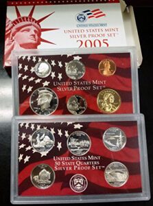 2005 s silver proof set various us mint ogp