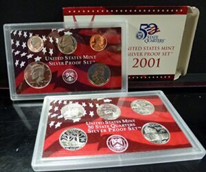 2001 u.s. mint silver proof set set uncirculated