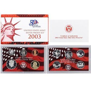 2003 u.s. mint silver proof set set uncirculated