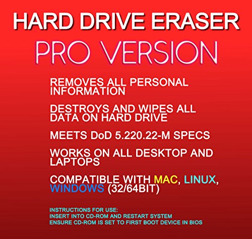 Professional Hard Drive Eraser / Wiper CD Disc Disk 32/64Bit [Windows - Linux - Mac]