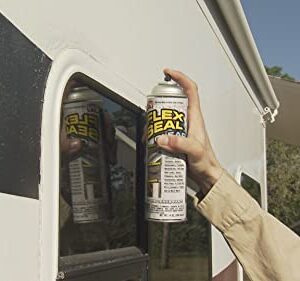 Flex Seal, 14 oz, 2-Pack, Clear, Stop Leaks Instantly, Transparent Waterproof Rubber Spray On Sealant Coating, Perfect for Gutters, Wood, RV, Campers, Roof Repair, Skylights, Windows, and More