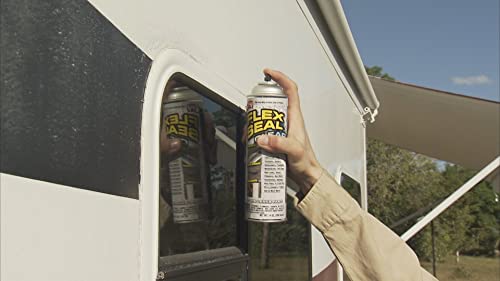 Flex Seal, 14 oz, 2-Pack, Clear, Stop Leaks Instantly, Transparent Waterproof Rubber Spray On Sealant Coating, Perfect for Gutters, Wood, RV, Campers, Roof Repair, Skylights, Windows, and More