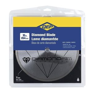 QEP 10" Continuous Rim Diamond Blade - For Wet Cutting of Ceramic Tile