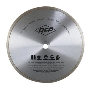 QEP 10" Continuous Rim Diamond Blade - For Wet Cutting of Ceramic Tile