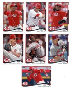 2014 topps cincinnati reds complete (series 1 & 2) baseball cards team set (23 cards) with billy hamilton rookie card