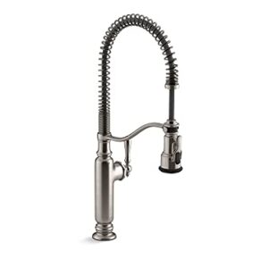 KOHLER 77515-VS Tournant Semi-Professional Pull-Down Kitchen Sink Faucet, Standard, Vibrant Stainless Steel