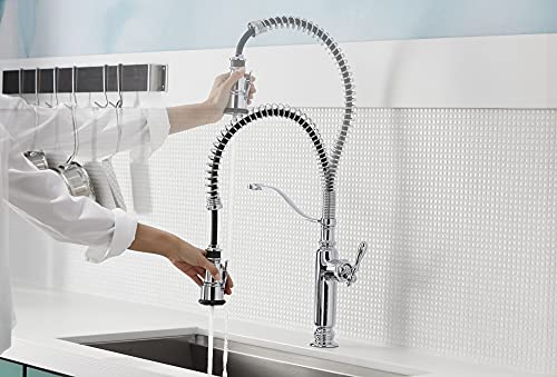 KOHLER 77515-VS Tournant Semi-Professional Pull-Down Kitchen Sink Faucet, Standard, Vibrant Stainless Steel