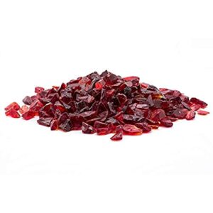 margo garden products 1/2" 10lbs dragon glass, 10 lb, red