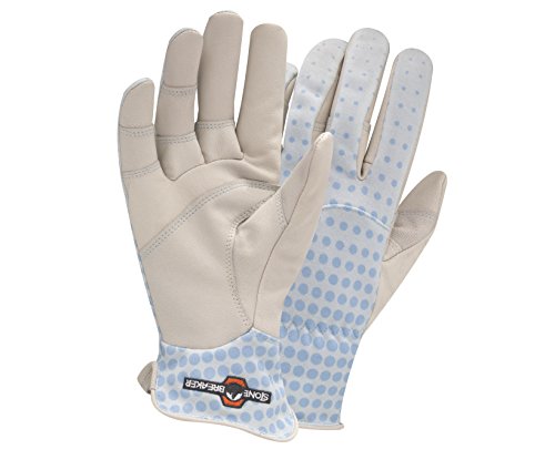 StoneBreaker Gloves Gardener Women's Gardening Glove, Large, Light Blue