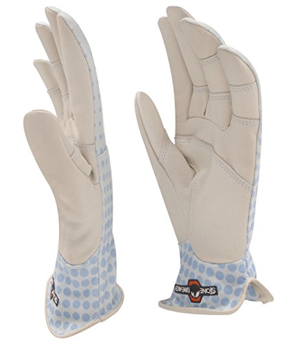 StoneBreaker Gloves Gardener Women's Gardening Glove, Large, Light Blue