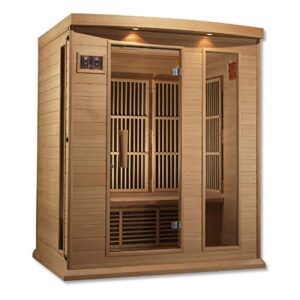 DYNAMIC SAUNAS Maxxus 3 Per Low EMF FAR Infrared Carbon Canadian Hemlock Sauna