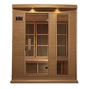 DYNAMIC SAUNAS Maxxus 3 Per Low EMF FAR Infrared Carbon Canadian Hemlock Sauna