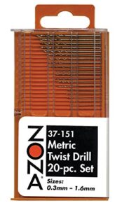 zona 37-151 high speed steel twist drill set, metric