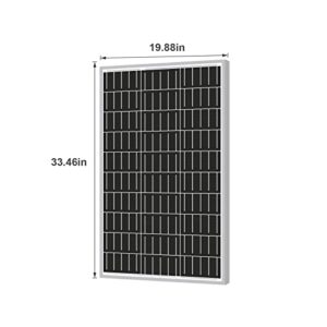 Newpowa 75W(Watt) Solar Panel Monocrystalline12V High Efficiency PV Module High-Efficiency Battery Maintainer Power for Battery Charging of Boat RV Camper SUV and Other Off-Grid Applications