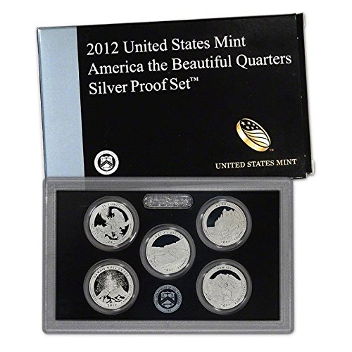 2012 S Silver America the Beautiful National Parks Quarters Proof Set with Box and CoA Proof