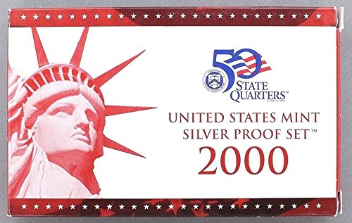 2000 S U.S. Mint 10-coin Silver Proof Set - OGP box & COA Proof