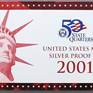 2001 S U.S. Mint 10-coin Silver Proof Set - OGP box & COA Proof
