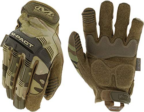 Mechanix Wear: M-Pact Tactical Gloves with Secure Fit, Touchscreen Capable Safety Gloves for Men, Work Gloves with Impact Protection and Vibration Absorption (Camouflage - MultiCam, X-Large)