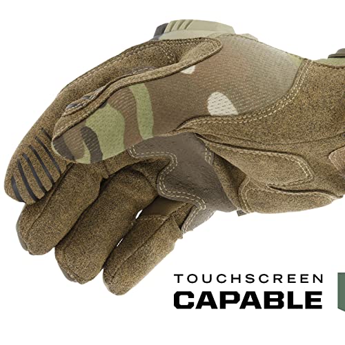 Mechanix Wear: M-Pact Tactical Gloves with Secure Fit, Touchscreen Capable Safety Gloves for Men, Work Gloves with Impact Protection and Vibration Absorption (Camouflage - MultiCam, X-Large)