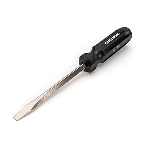 Steelman 3/8 x 6-Inch Slotted Screwdriver, Durable, Heat-Treated Alloy Steel Blade