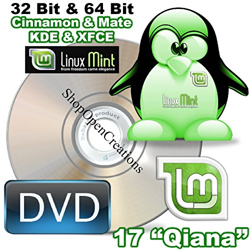 Linux Mint 17 "Qiana" 8 Disc DVD Set 32 Bit & 64 Bit Mate Cinnamon KDE Xfce Desktops Included